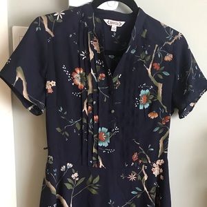 Nanette Lepore Navy Floral Dress